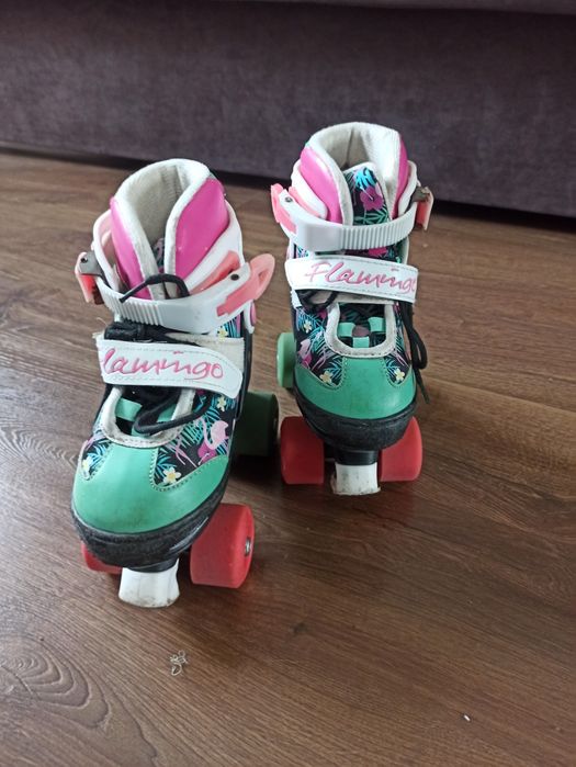 Ролики квади дитячі Meteor Flamingo регульовані, розмір 31-34