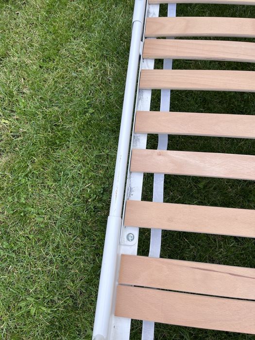 Łóżeczko dzieciece ikea MINNEN białe regulowane ze stelażem