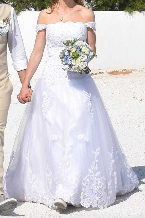 Suknia ślubna księżniczka (XS) - stan idealny