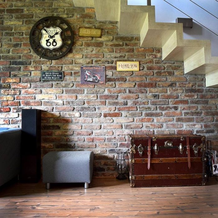 Płytki ceglane, stara cegła cięta. Lico na ścianę, elewację, Loft-Styl