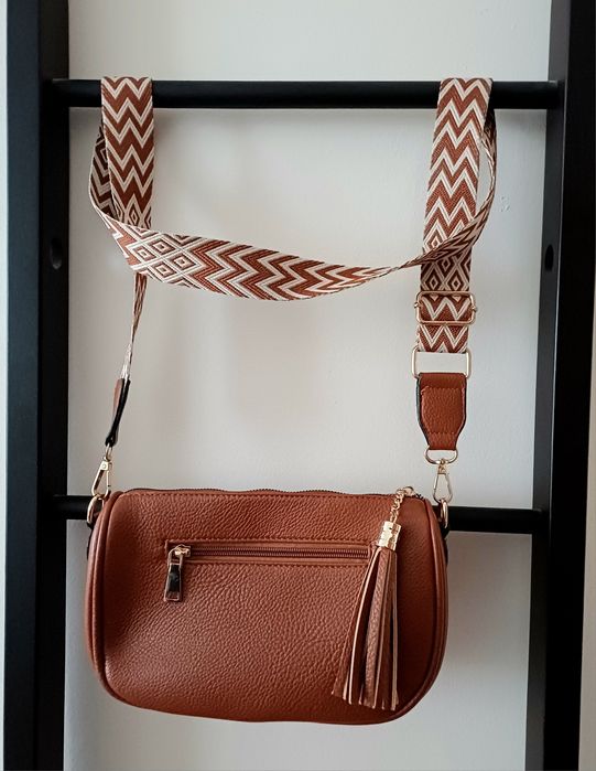 Brązowa torebka z ekologicznej skóry