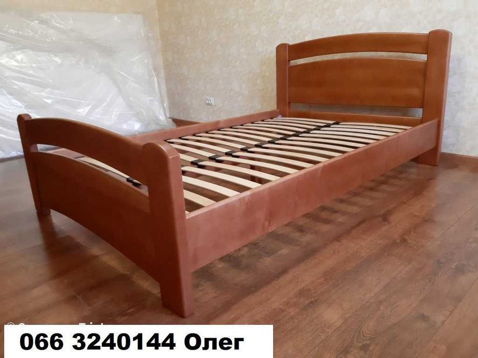 Ліжко полуторне двуспальне з масиву дерева, кровать Венеція. Київ