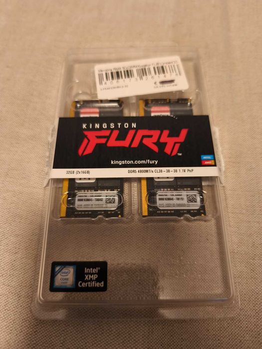 Memória RAM Kingston Fury DDR5 SODIMM, 32GB (2x16GB), 4800Mhz, CL38
