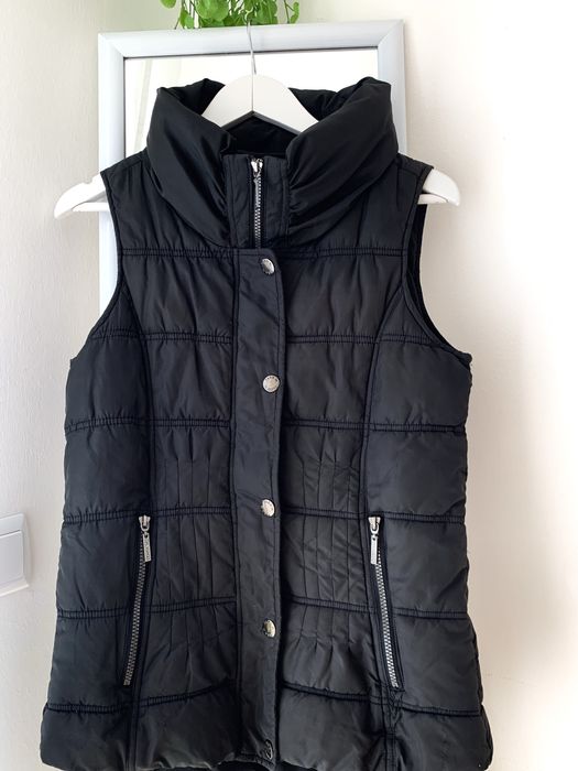 Colete comprido preto