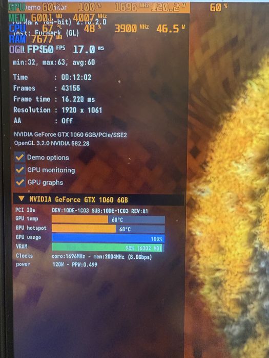 GTX 1060 Palit Super Jetstream 6gb