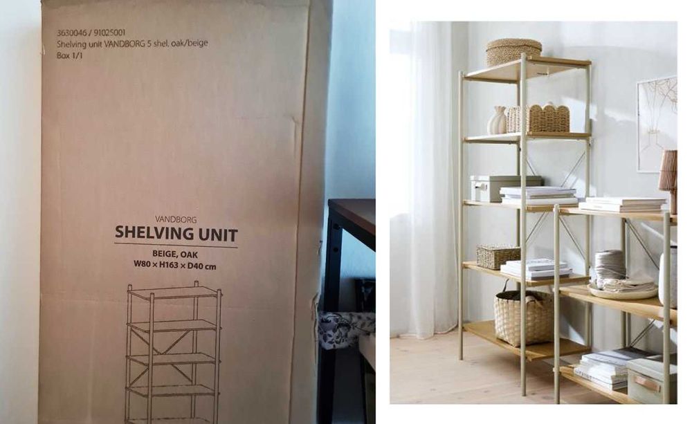 Vandborg regał Jysk, 5 półek, nigdy nie rozpakowany