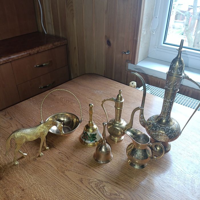 Латунні вироби Ступка Ваза Кувшин Глечик Чайник Дзвінок Підсвічник