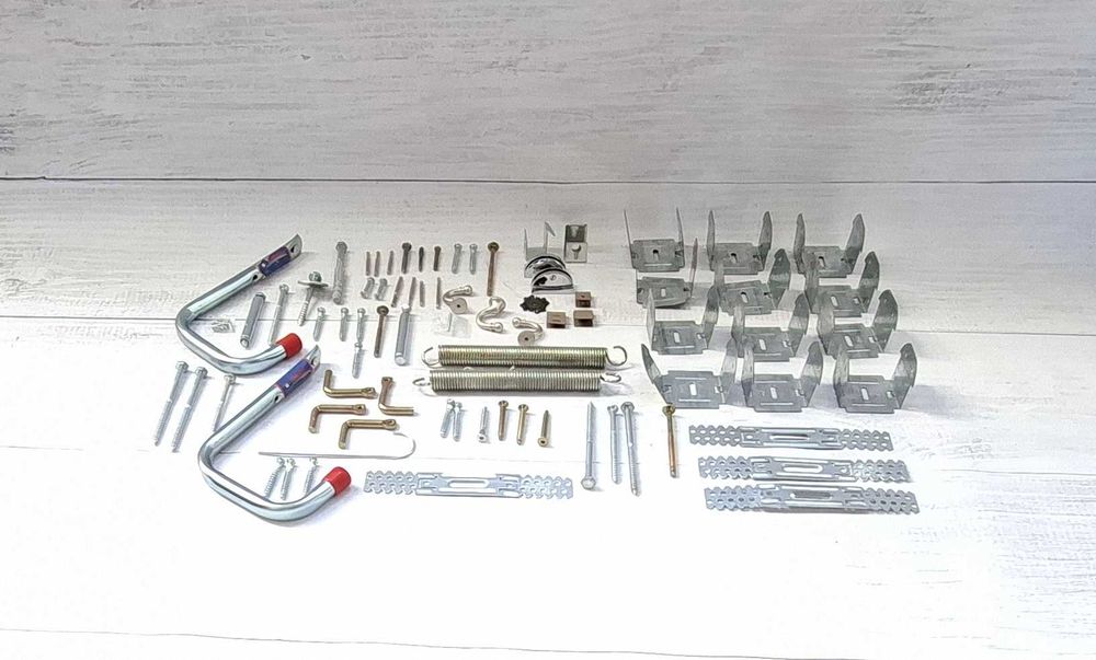 Zestaw montażowy Akcesoria metalowe do montażu Haki Śrubki Wkręty 37el