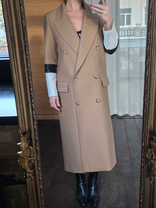 Пальто The Coat by Katya Silchenko бежеве кемел 100% вовна розмір М