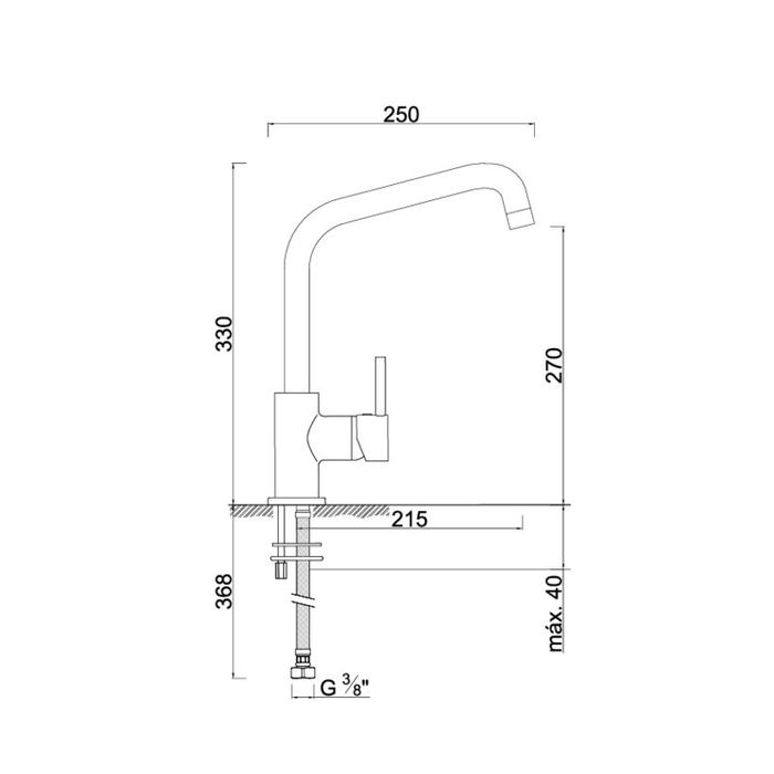 Torneira W7 WDART005/2 monocomando