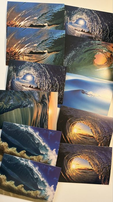 16 postais com caixa de coleção "the Art of Waves"