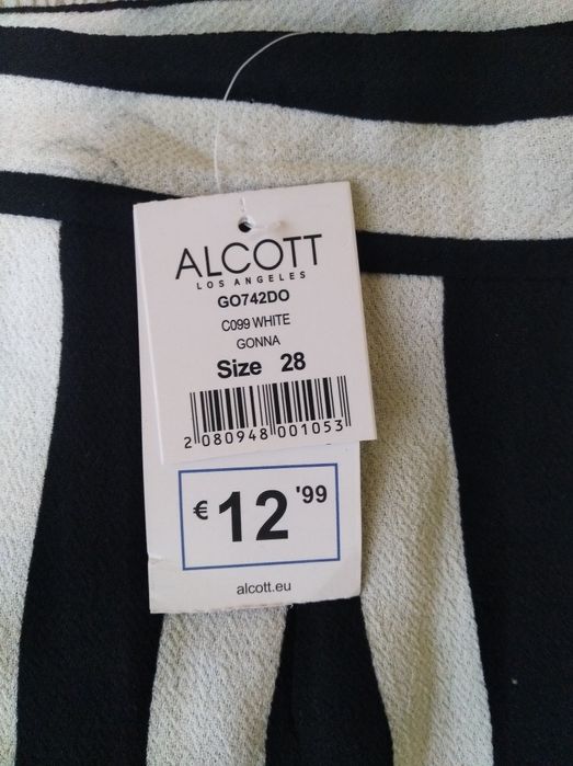 Летняя юбка в полоску миди Alcott