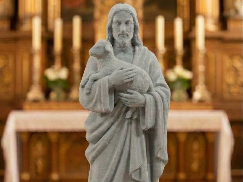 Ісус Добрий Пастир - реалістична фігурка 15 см (3D друк)