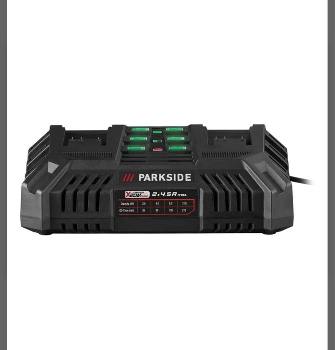 Carregador duplo de baterias Parkside