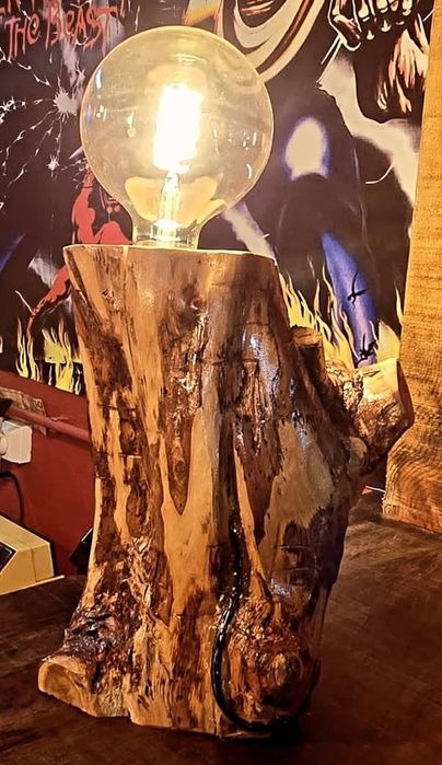 Candeeiros em madeira artesanais, vários tamanhos