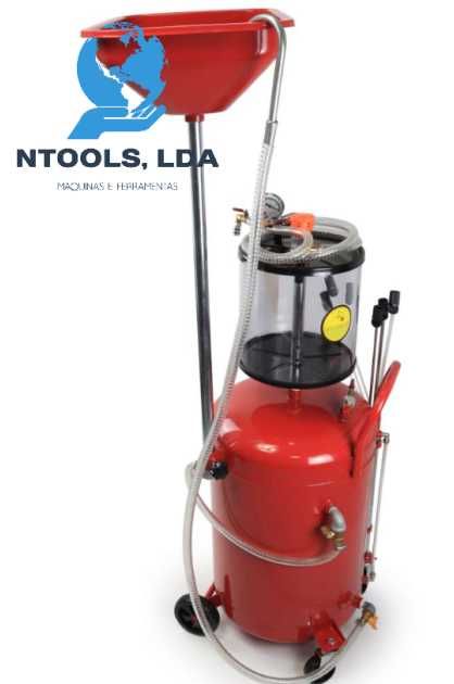 Aspirador óleo usado, Tanque de Drenagem de Óleo 2 em 1, 80Lts