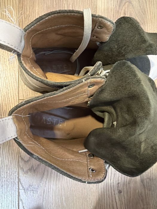 zamszowe botki Bastet kolor khaki/beż rozm.40