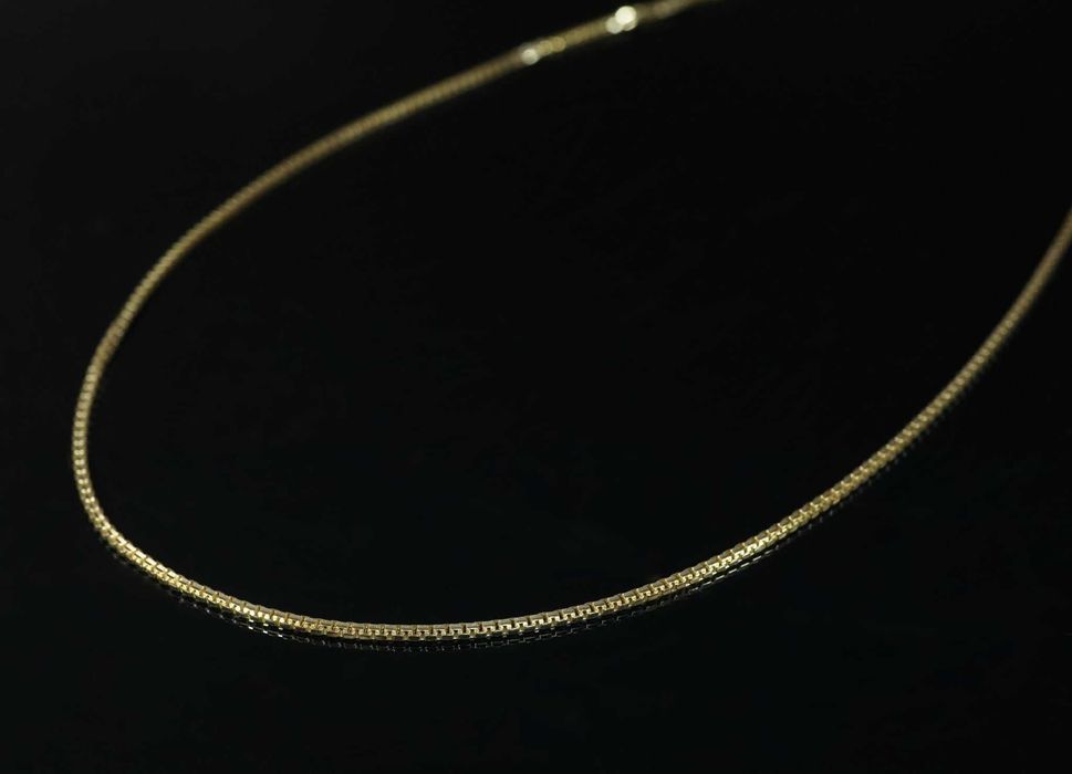 Złoto 585 - Złoty łańcuszek kostka