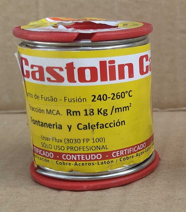 Fio de Solda Castolin - Estanho 92%- Prata 8% - 250g