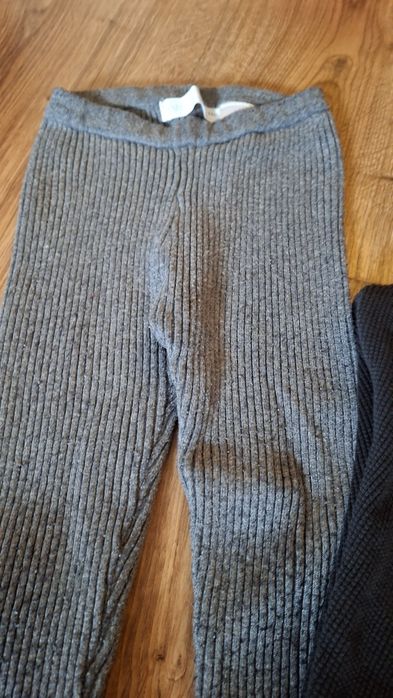 Zestaw 110 sukienka dzianinowa legginsy i dresy