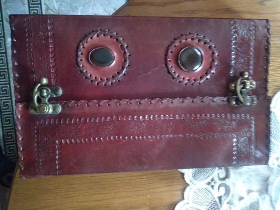 Эксклюзивный подарочный альбом для фото, тисненная кожа, орнамент