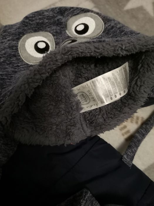 Smyk, jak nowy Komplet zimowy, kombinezon, czapka, komin, 74-80