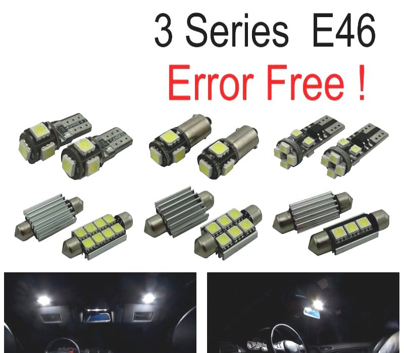 KIT COMPLETO 16 LAMPADAS LED INTERIOR BMW E46 SEDAN COUPE 328I 330I 330XI 325CI 323CI 328CI 330CI M3 99-05