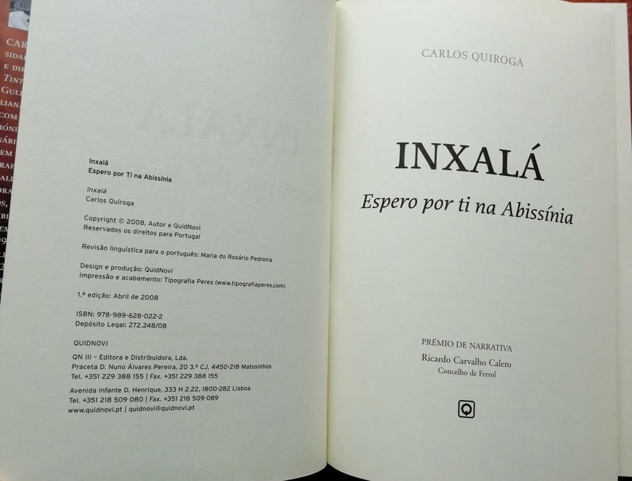 Inxalá - Espero por ti na Abissínia. Carlos Quiroga.