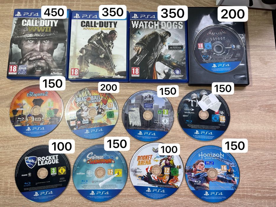 Диски на ps4 комплект (можно по штучно)