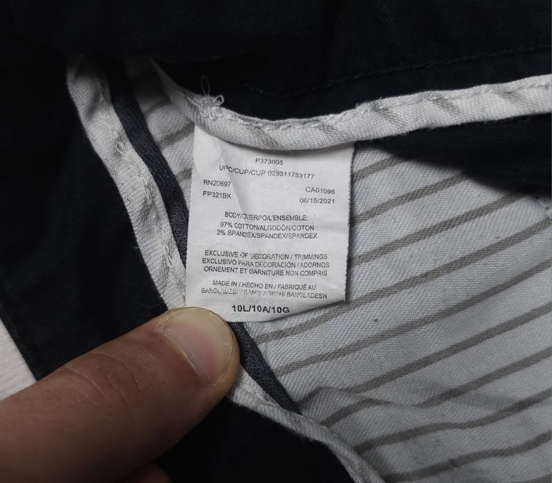 Calça de trabalho Dickies preta para mulher, corte direito, cintura mé