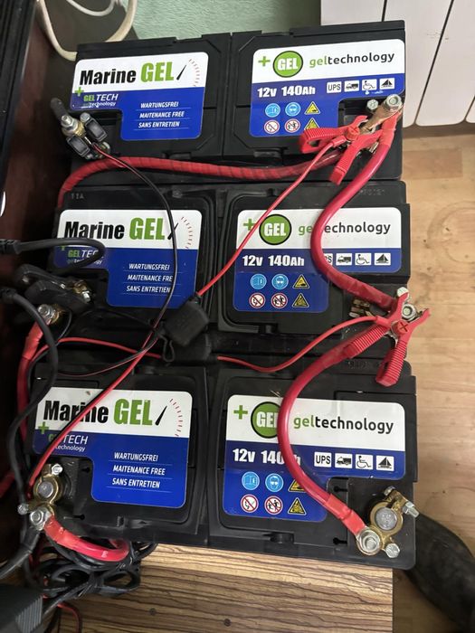 Комплект: 3.5 кВт/7кВт Інвертор + 3x140 Аh GEL Акумулятори + 2 зарядки