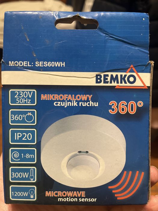Мікрохвильовий датчик руху моделі BEMKO SES60WH.