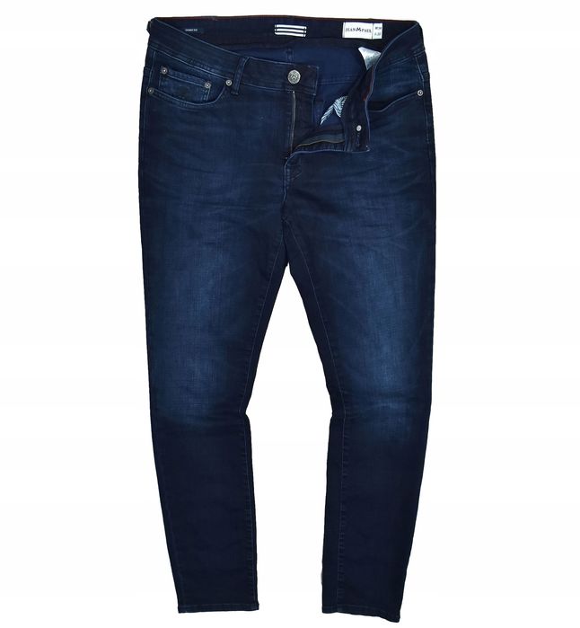 Jean Paul Granatowe Dżinsy Męskie Skinny Fit W34 L32