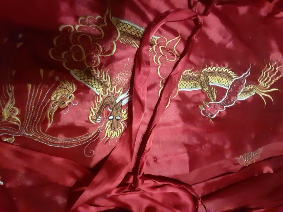 Męski szlafrok satynowy