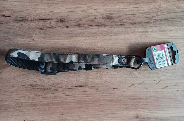 Obroża dla psa, moro, khaki, 40 - 55 cm, z regulacją, 2 cm szerokości