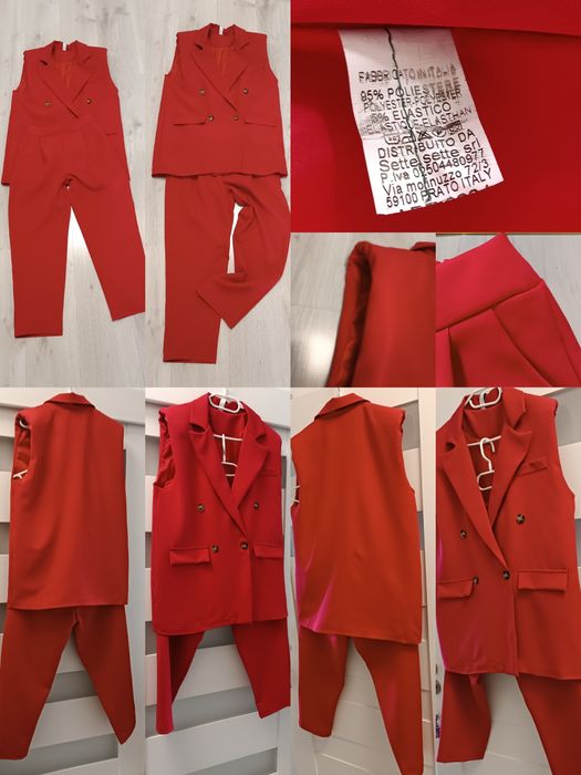 Garnitur damski uni na S M L kamizelka+ spodnie