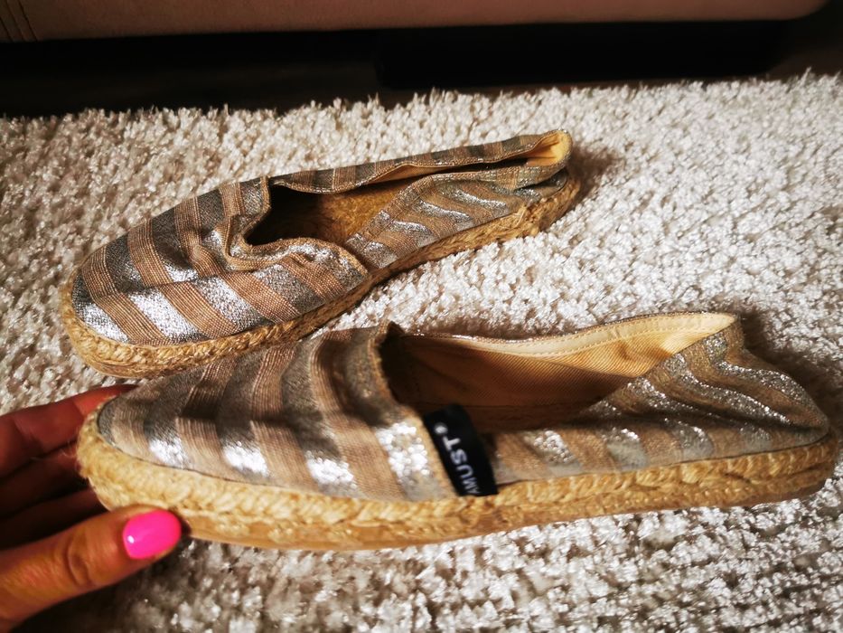Espadryle nowe ze słomiana podeszwa 36
