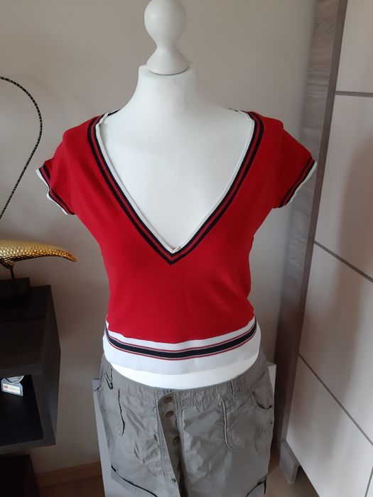 Koszulka tshirt rossodisera kolekcja włoska czerwona M S vintage tkmax