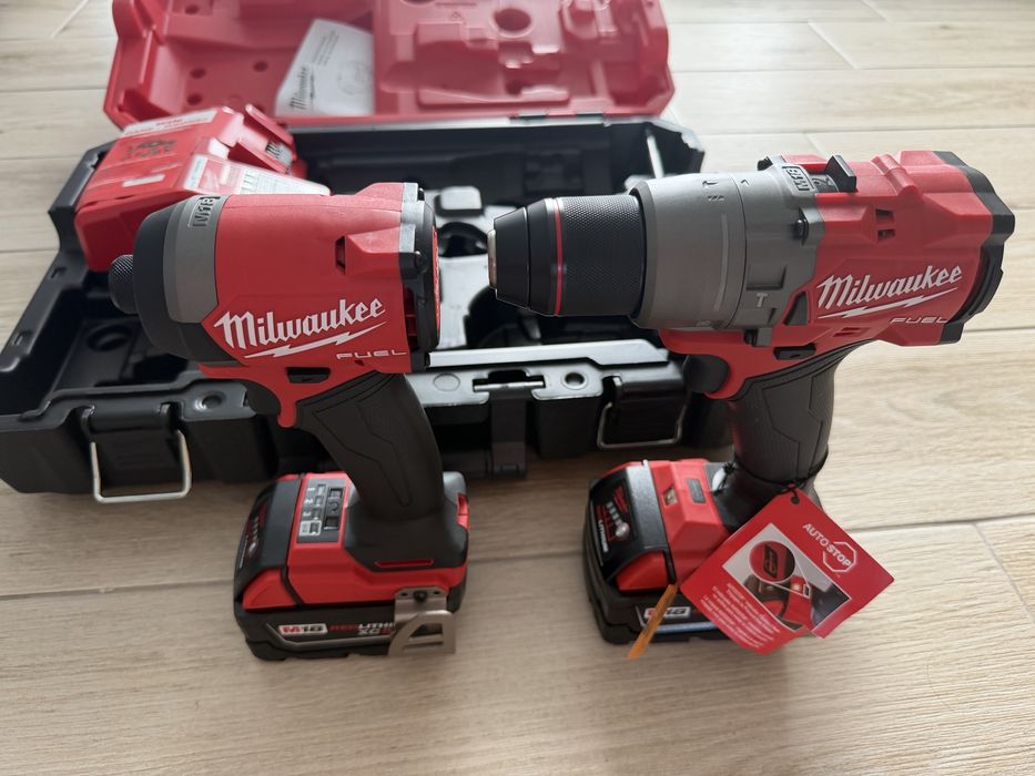 Zestaw Milwaukee Fuel 18v 3697-22 wiertarka  udarowa +zakretarka +2xaku 5.0ah +walizka. Mozliwa wysylka cala Polska