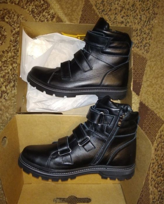 Черевики ортопедичні зимові 45р. шкіряні кожаные ботинки зимние