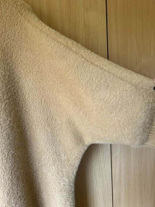 Karmelowy płaszcz Alpaka