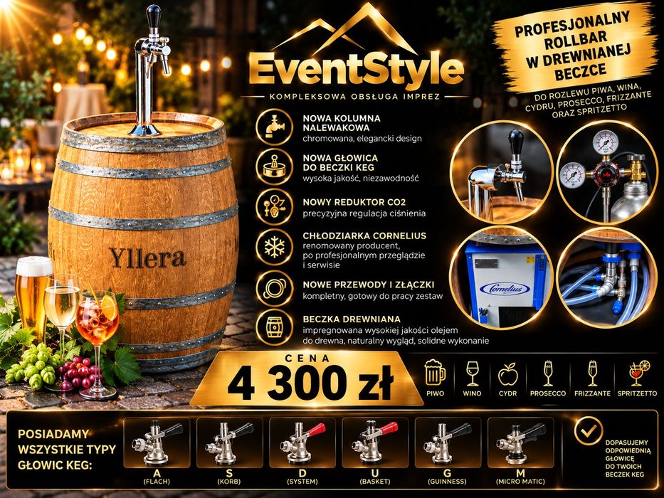 Rollbar/Nalewak do Piwa/Wina/Prosecco/Frizzante/Spritzetto