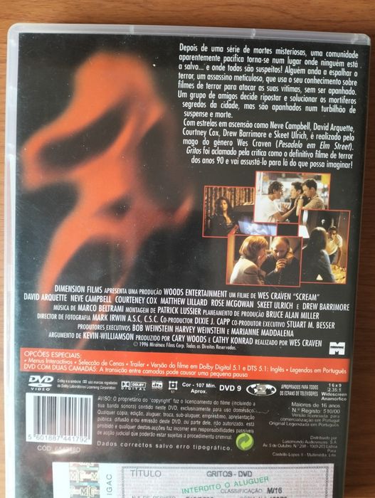 DVD Gritos Scream