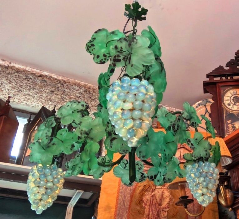 Candeeiro Vidro Murano Cachos Uva