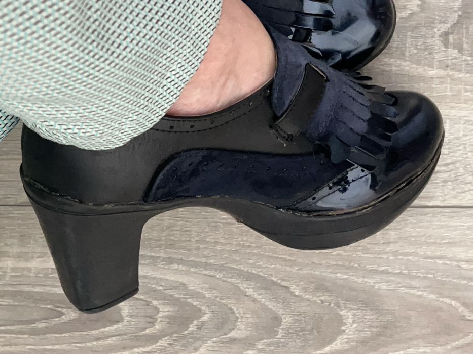 Sapatos de plataforma azuis 38