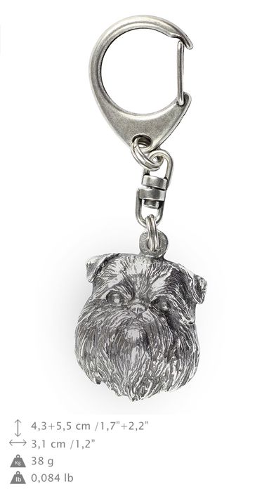 Gryfonik brukselski brelok posrebrzany Art-Dog