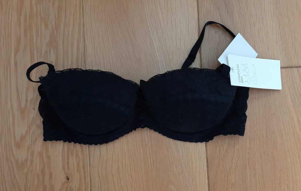 Nowy biustonosz h&m - strapless bra 80A