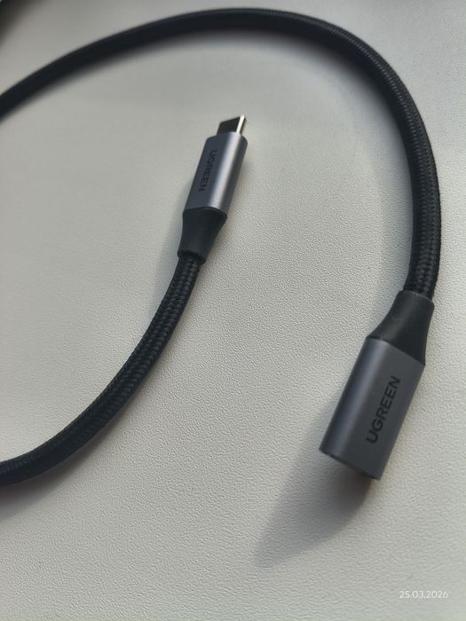 Подовжувач Ugreen USB-C (Type-C) 0.5 метра 100W/10Gbps 4K — Новий