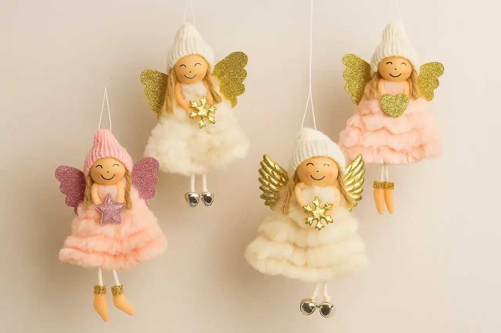 Ёлочная игрушка Куколка-Ангелочек 12×8 см, новогоднее украшение