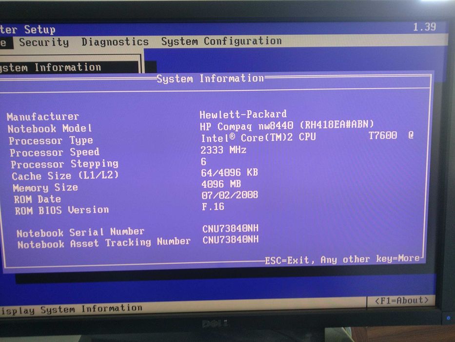 Laptop HP nw8440